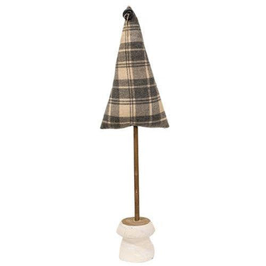 Gray Plaid Fabric Tree 20 - The Fox Decor